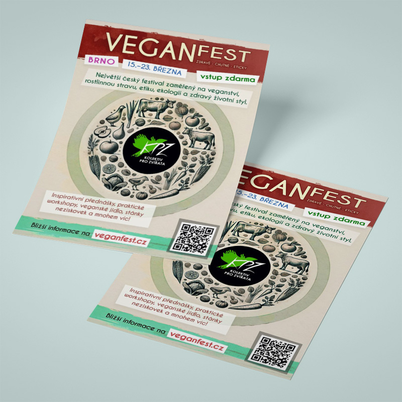 Leták propagující VeganFest 2025